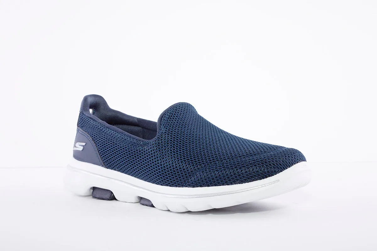 SKECHERS - GO WALK 5 TRAINER - NAVY/WHITE