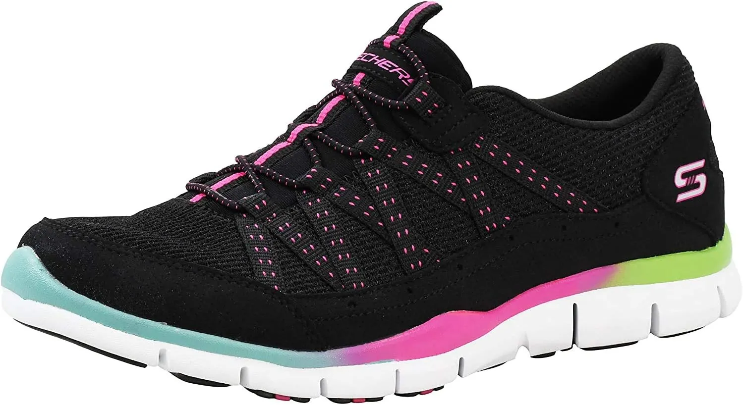 Skechers Women's Gratis Strolling Black/Multi Sneakers 9 M US