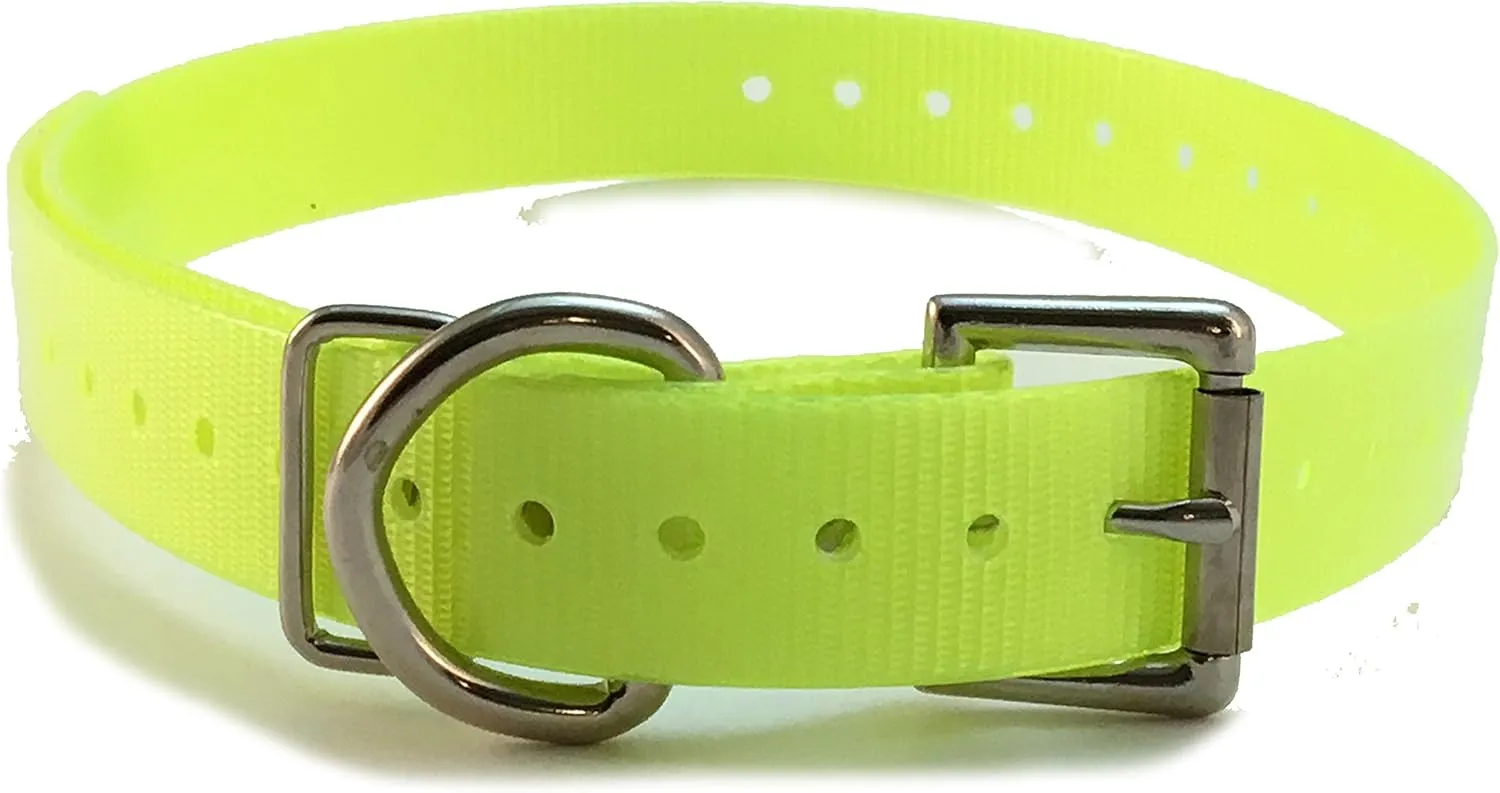 Sparky Pet Co - Neon Yellow 3/4" High Flex, Waterproof Roller Buckle Replacement Dog Collar - Compatible with Garmin Delta, SportDOG, PetSafe Systems