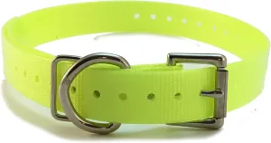 Sparky Pet Co - Neon Yellow 3/4" High Flex, Waterproof Roller Buckle Replacement Dog Collar - Compatible with Garmin Delta, SportDOG, PetSafe Systems