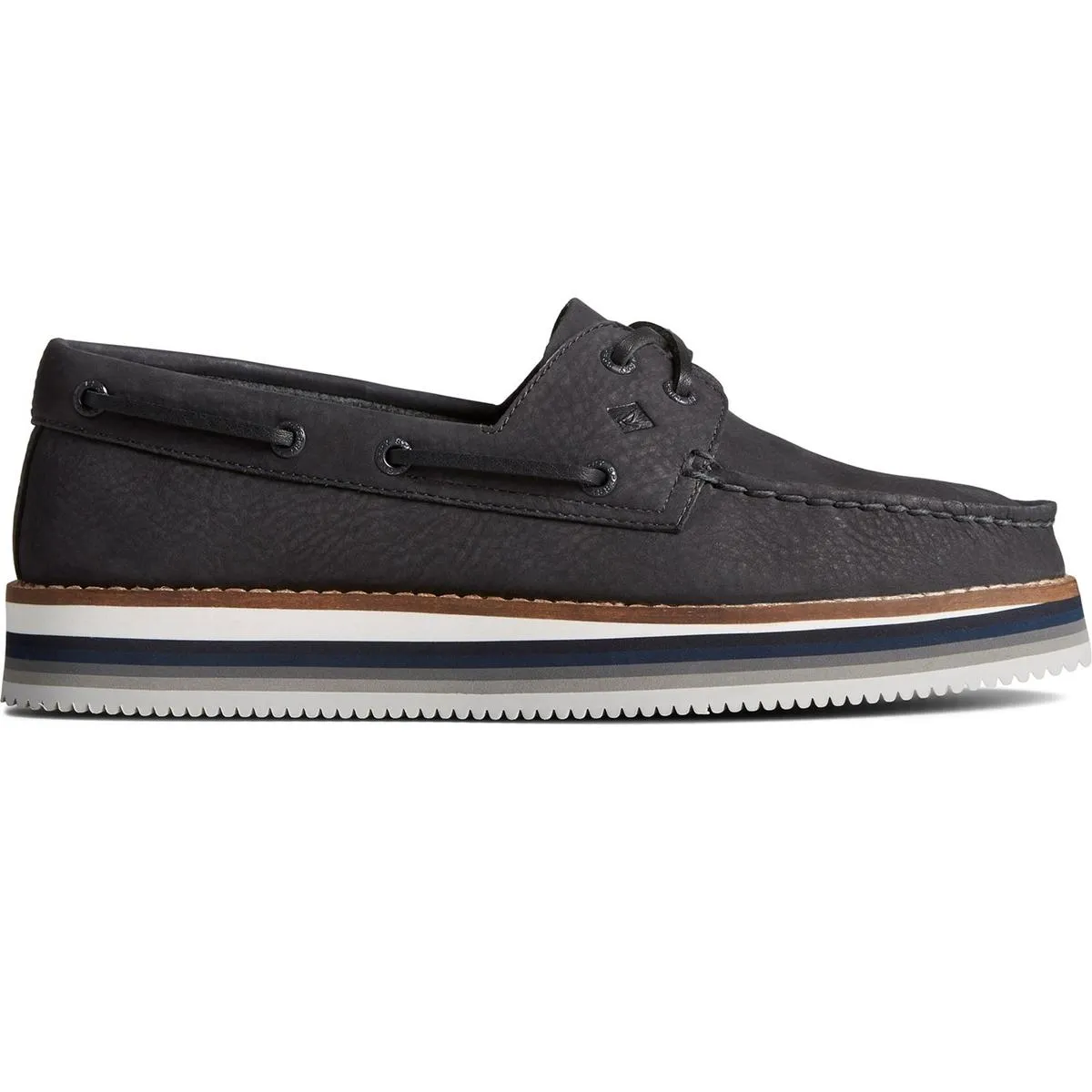 Sperry Authentic Original Stacked Boat Shoe Black