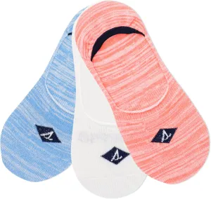 Sperry Women's Sneaker Liner Socks-3 Pair Pack-Non-Slip Heel Gripper