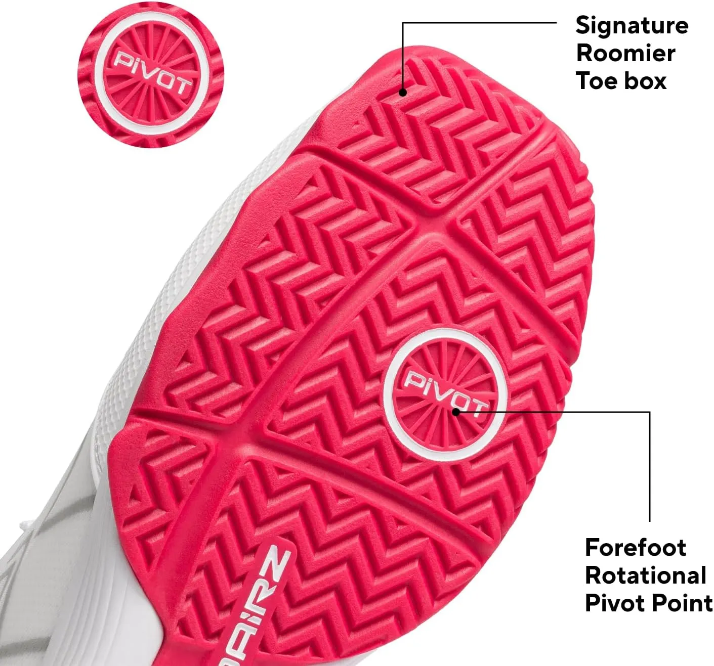 SQAIRZ XRZ Women's Pickleball Shoes, White, Women's Athletic Shoes