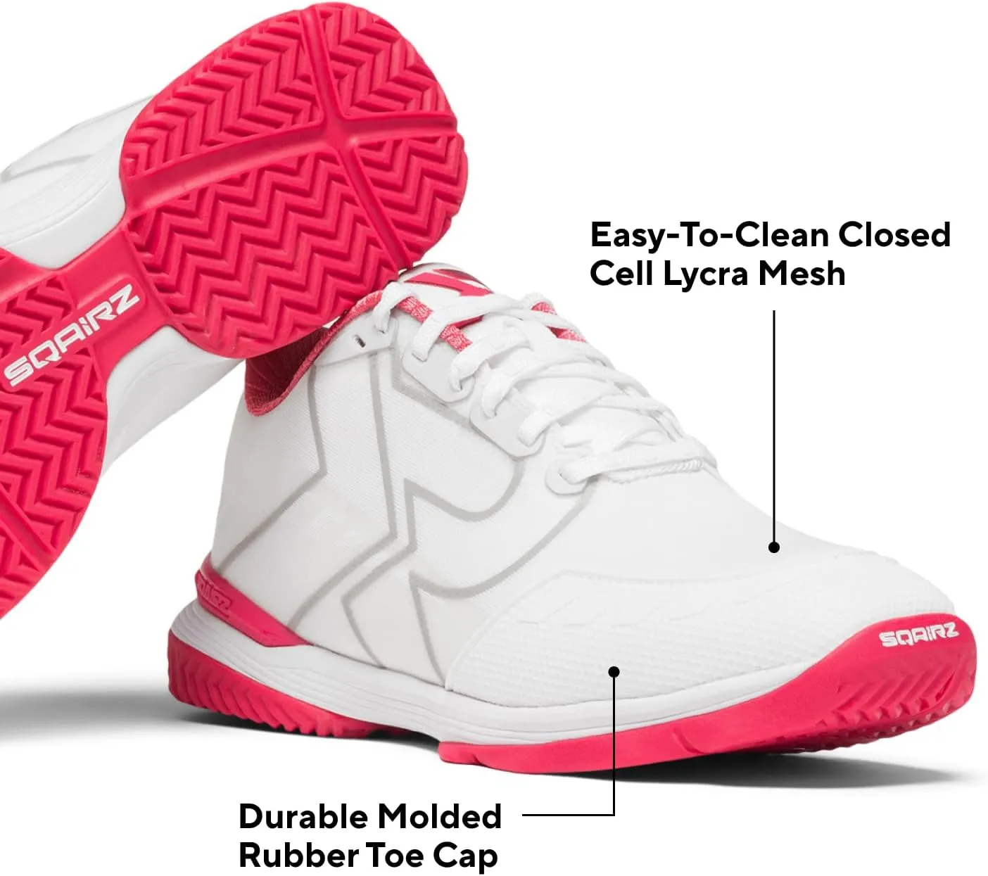 SQAIRZ XRZ Women's Pickleball Shoes, White, Women's Athletic Shoes