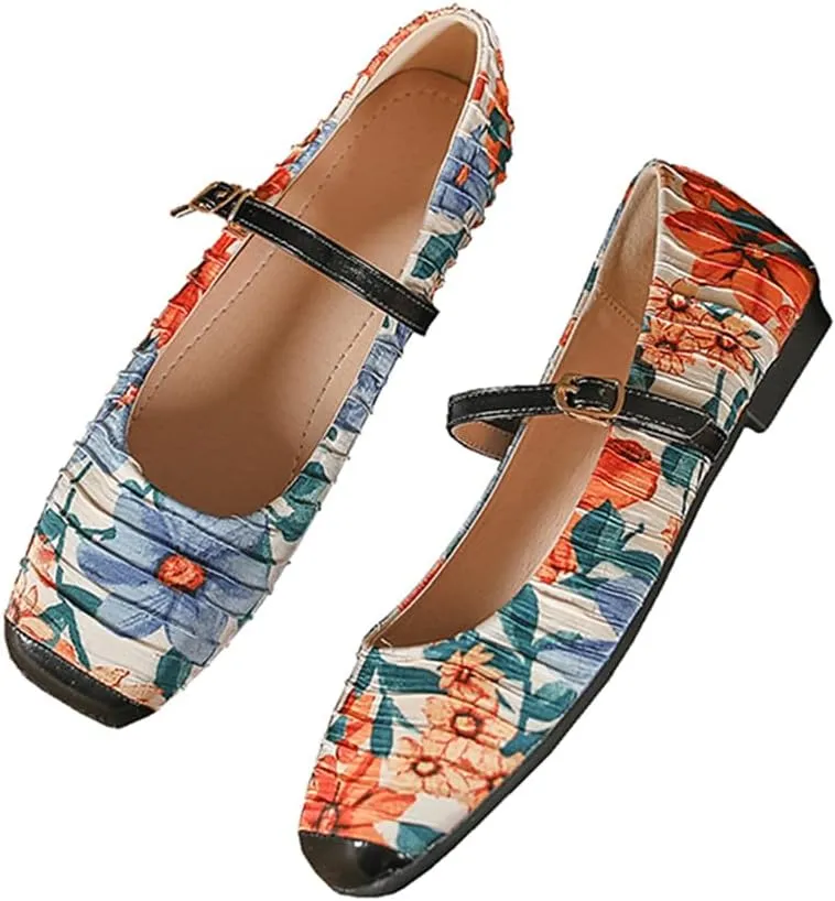 Square Toe Boat Shoes for Women – Comfortable Slip-On Loafers with Locking Strap, Satin Material, Anti-Slip Sole for Work, Casual & Fall Wear