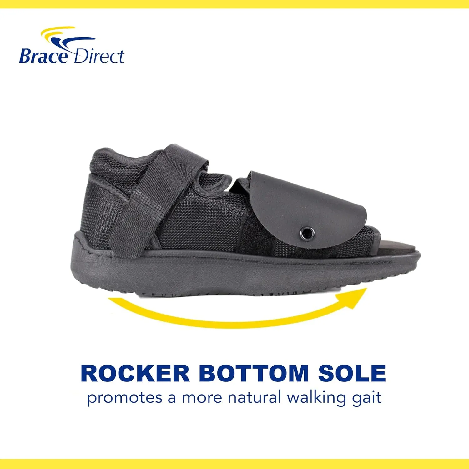 Squared Toe Post Op Shoe – Adjustable Medical Walking Shoe for Foot & Toe Surgery Recovery, Fractures & Bunions PDAC L3260 – Size L (US Shoe Men 10.5-12 / Women 11.5-13)