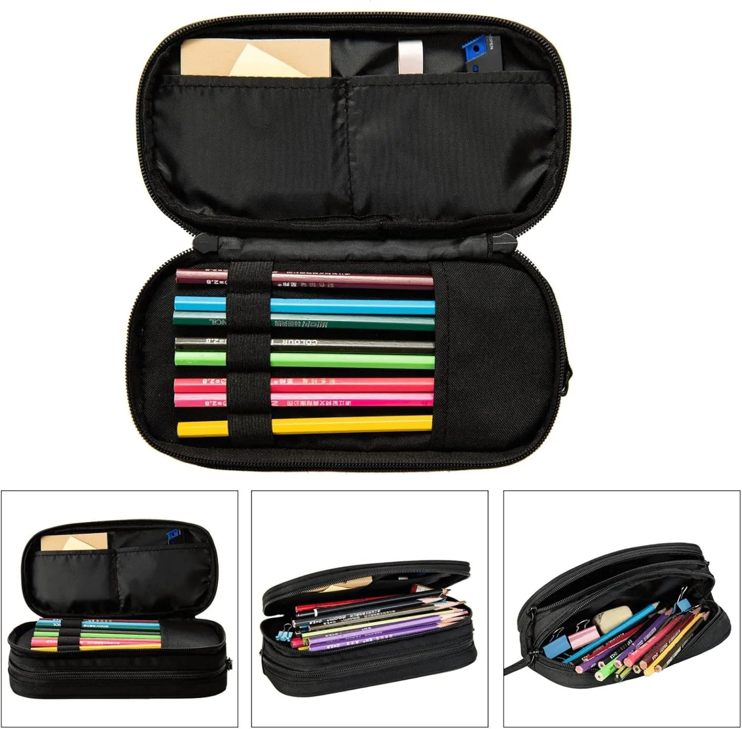 SSIMOO Wavy Colored Fluid Earthen Oxford Cloth Stationery Storage Bag– Zipper Pencil Case,Ideal for Travel
