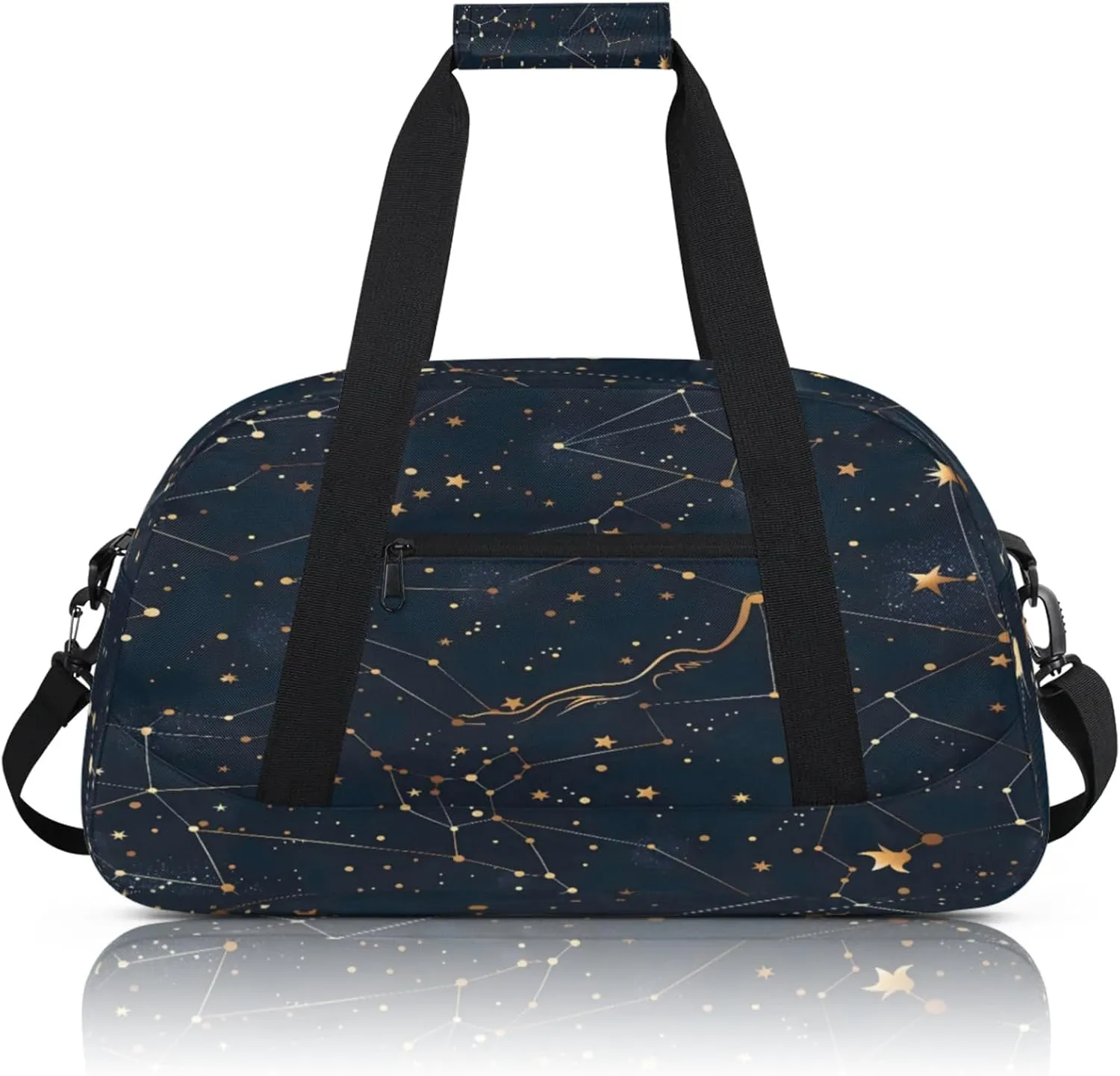 Starry Universe Constellation Galaxy Space Small Gym Bag 18 inch Carry On Duffel Bag for Weekender Travel Sports Workout Yoga Gymnastics Dance Ballet