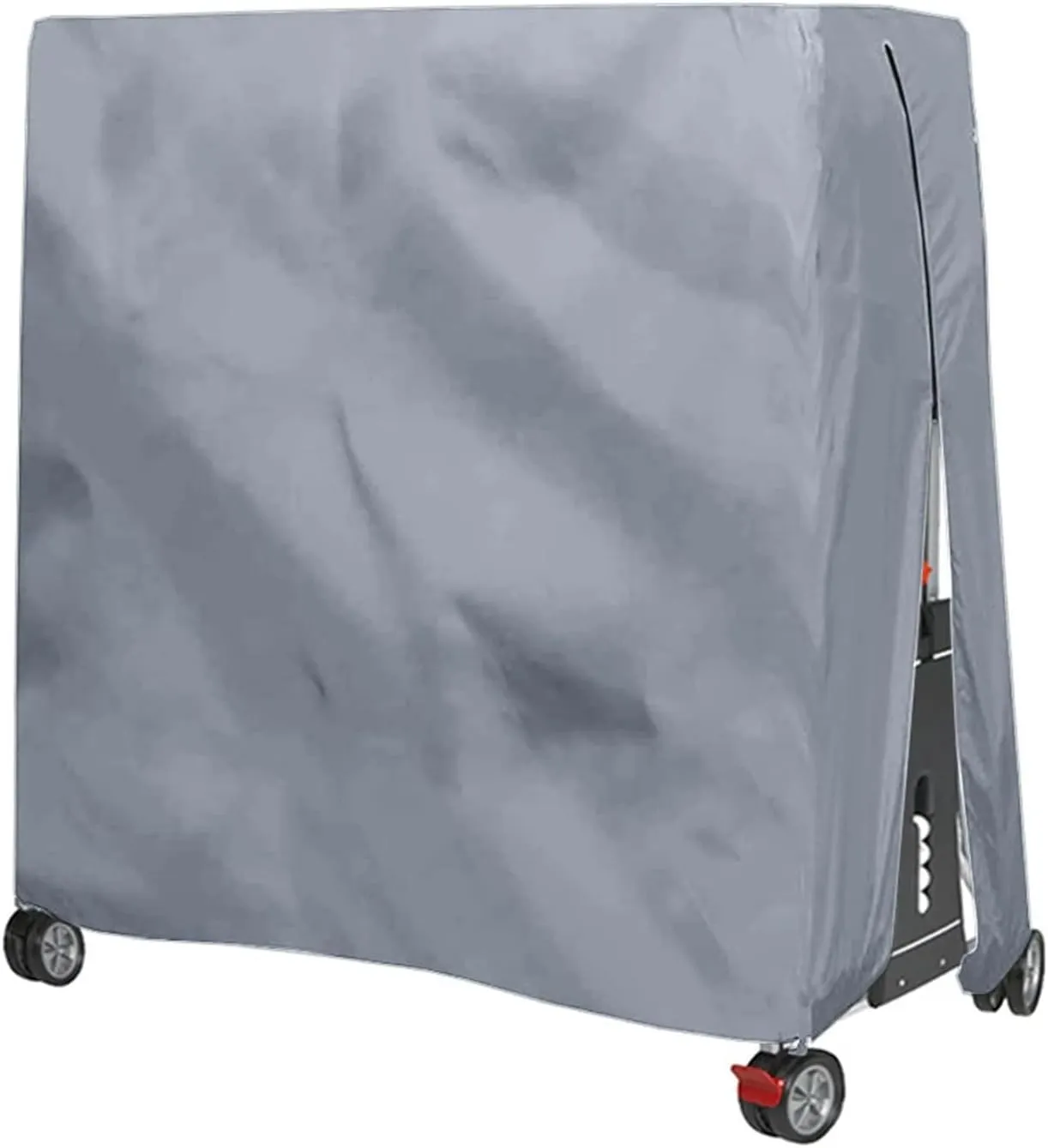 Table Tennis Cover, Outdoor/Indoor Waterproof Dustproof Sunscreen Ping Pong Table Cover Fits Folding Tables All Weather Protection 5.4*2.3*6.1ft（Gray）