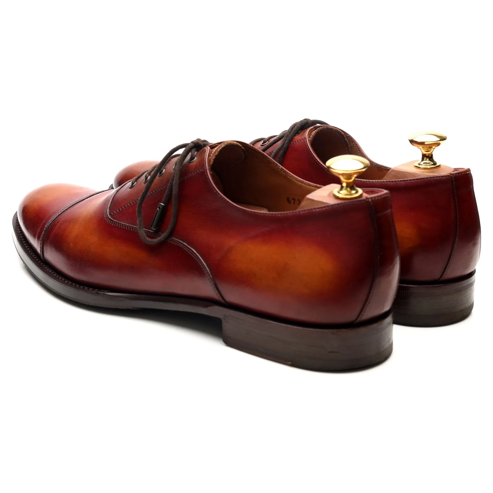 Tan Brown Leather Oxford UK 9