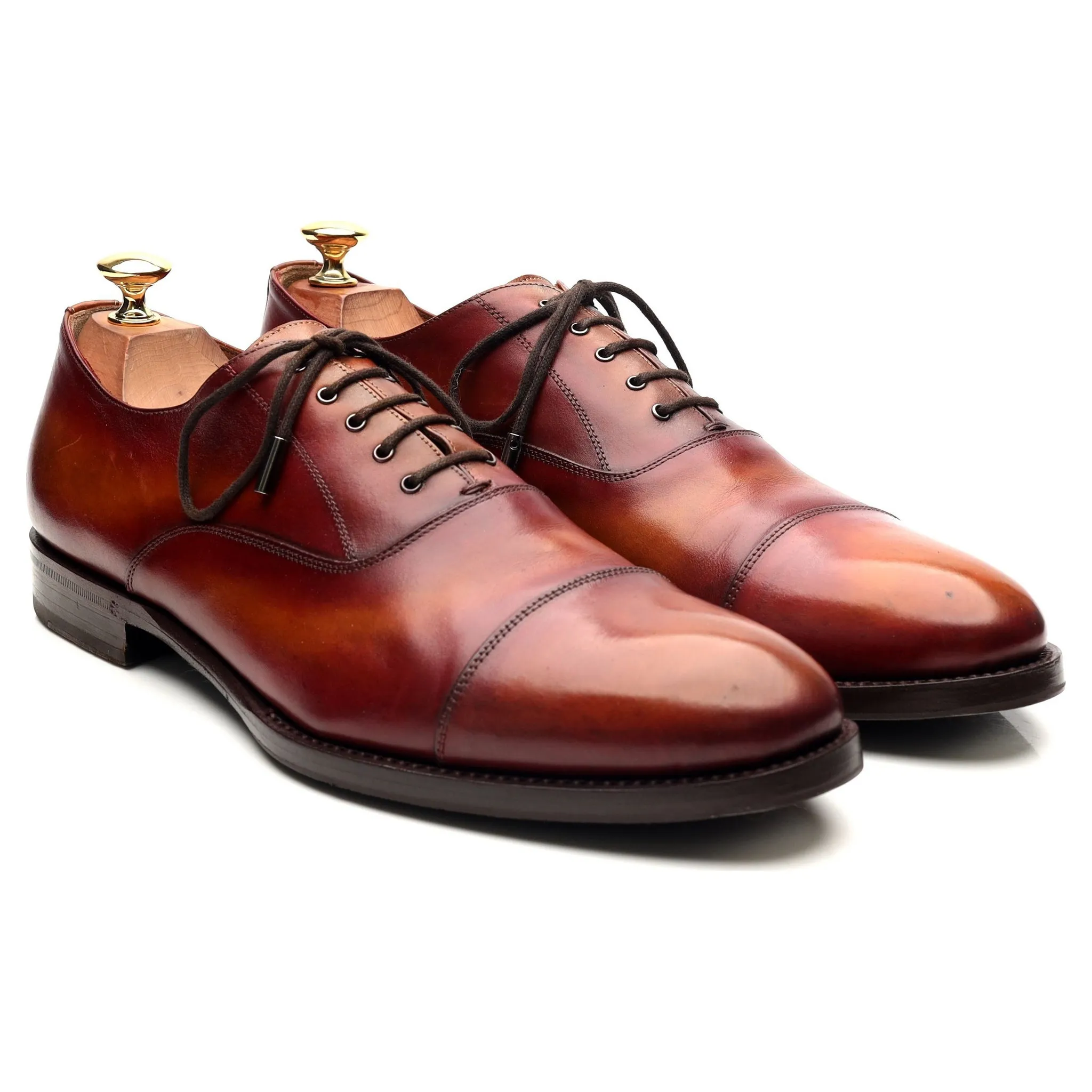 Tan Brown Leather Oxford UK 9