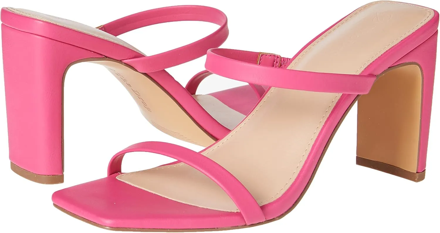 The Drop Women's Avery Square Toe Two Strap High Heeled Sandal