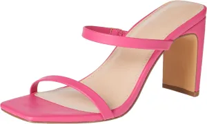 The Drop Women's Avery Square Toe Two Strap High Heeled Sandal