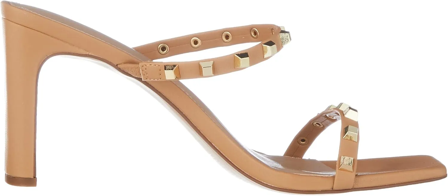 The Drop Women's Avery Square Toe Two Strap High Heeled Sandal