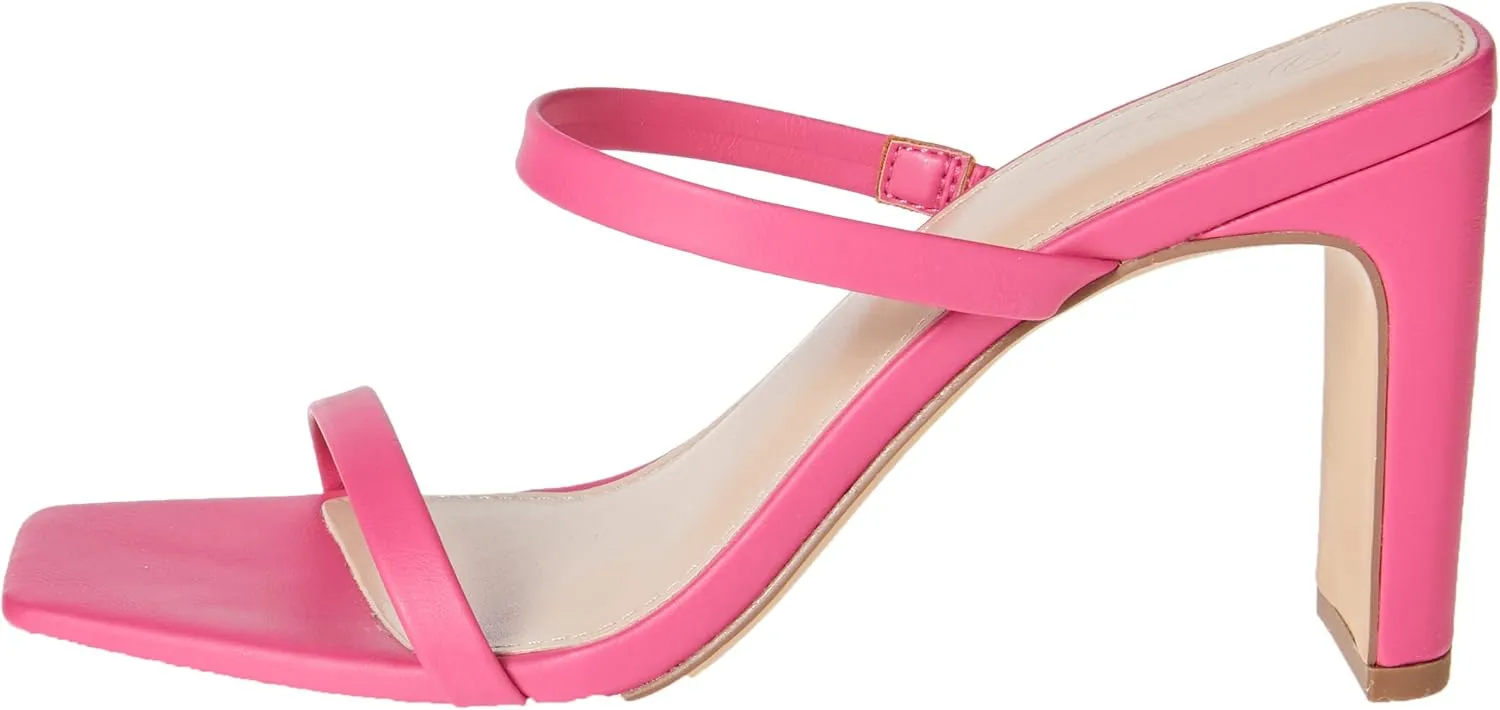 The Drop Women's Avery Square Toe Two Strap High Heeled Sandal