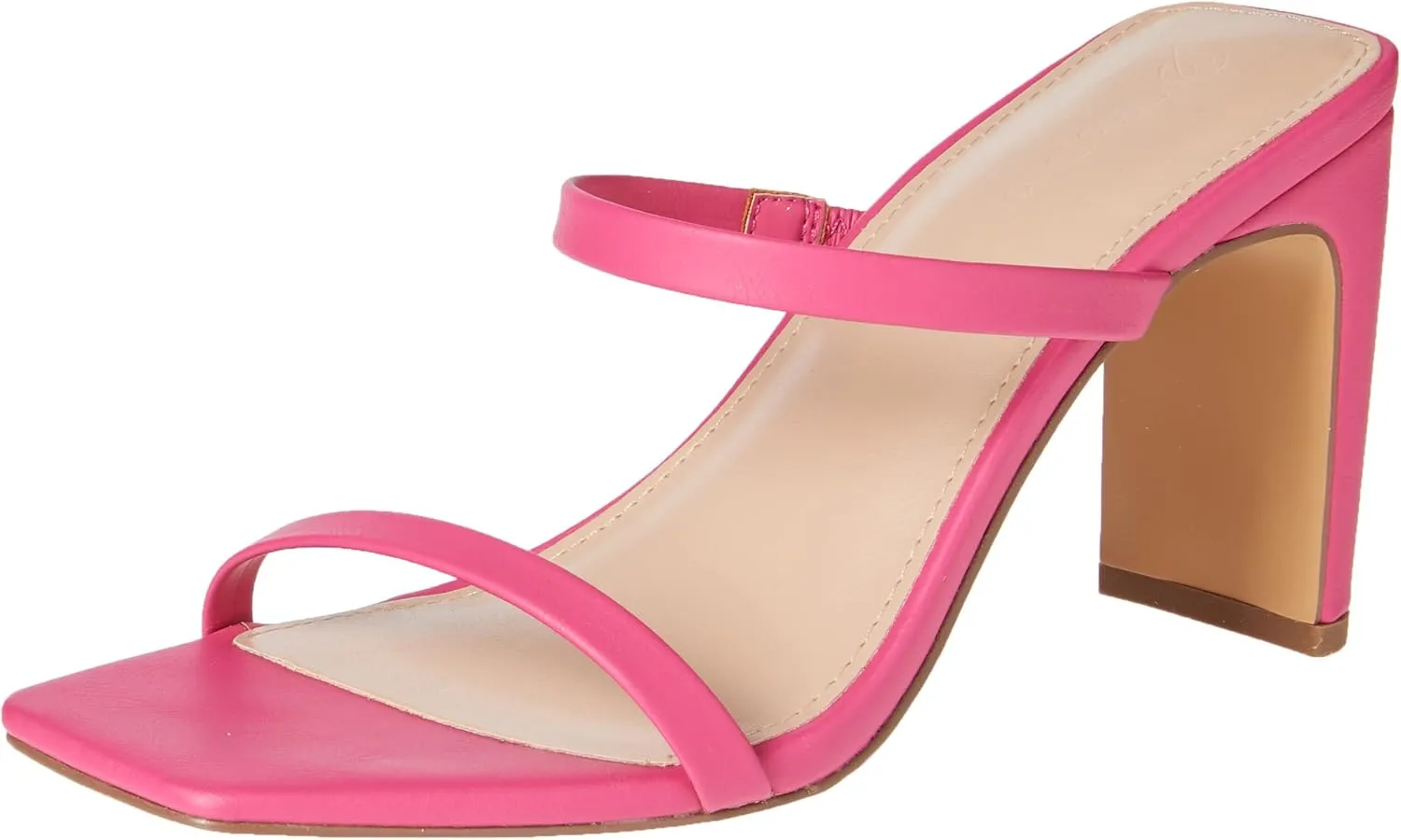 The Drop Women's Avery Square Toe Two Strap High Heeled Sandal