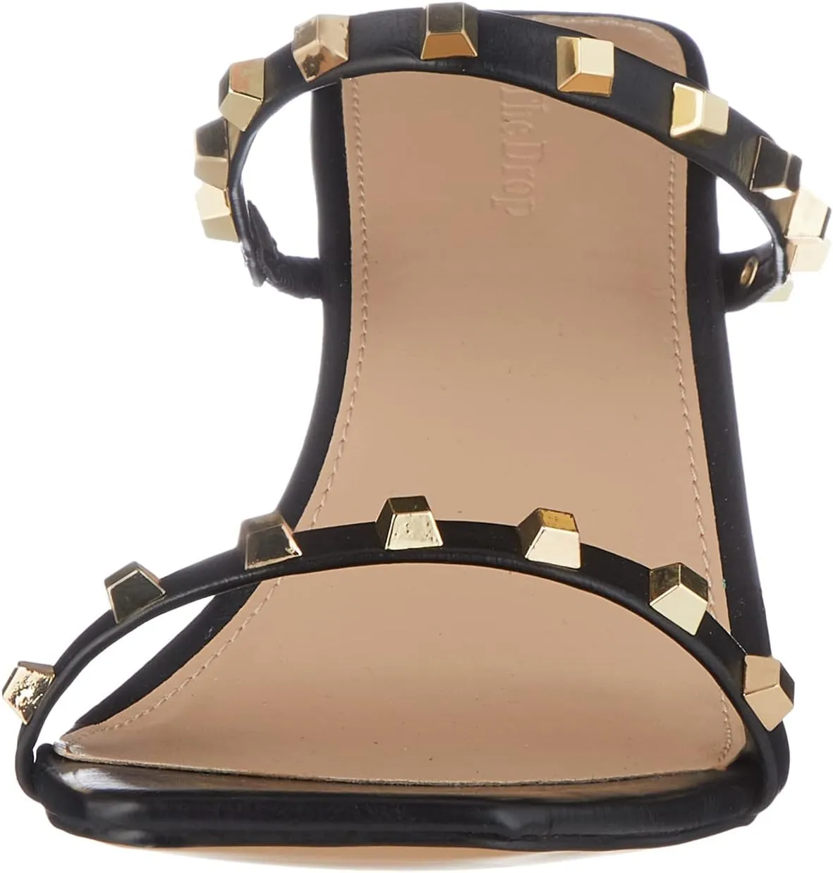The Drop Women's Avery Square Toe Two Strap High Heeled Sandal