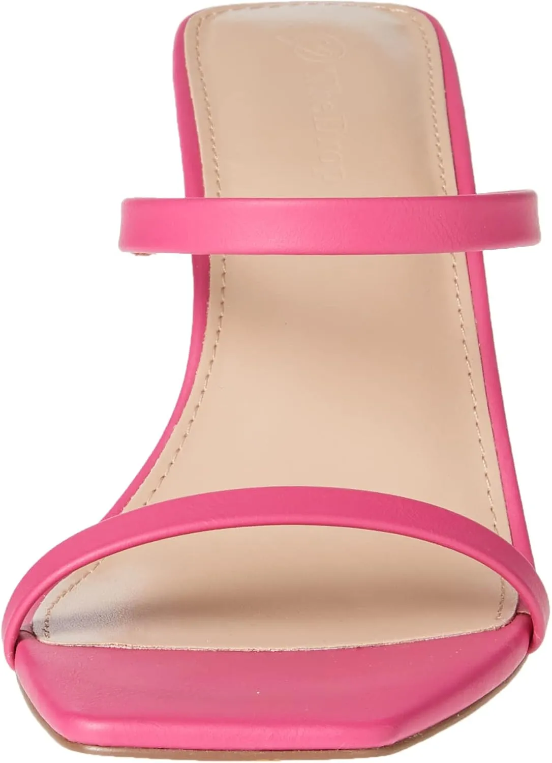 The Drop Women's Avery Square Toe Two Strap High Heeled Sandal