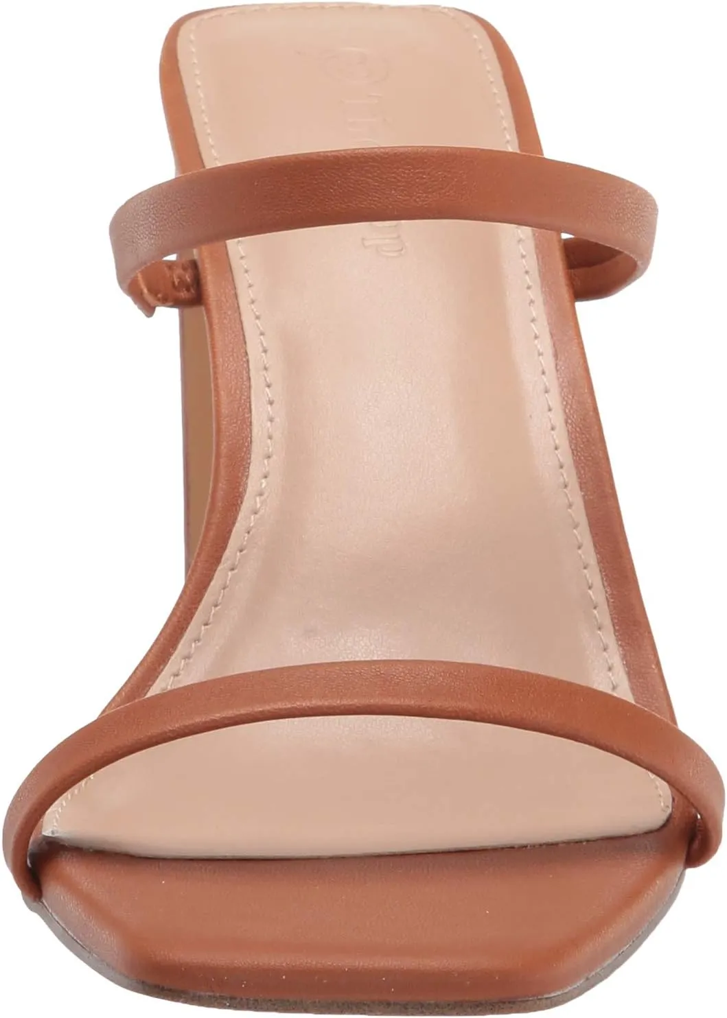 The Drop Women's Avery Square Toe Two Strap High Heeled Sandal