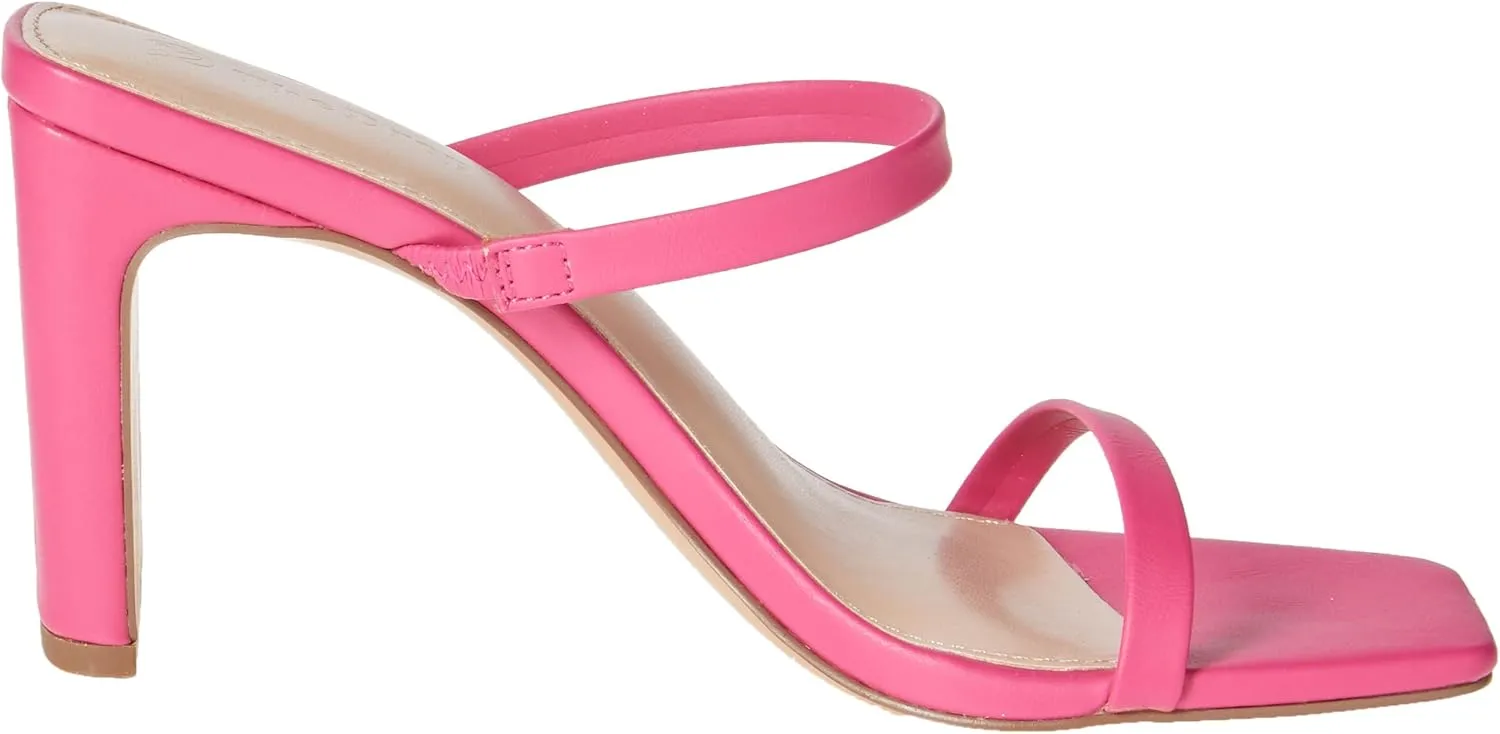 The Drop Women's Avery Square Toe Two Strap High Heeled Sandal