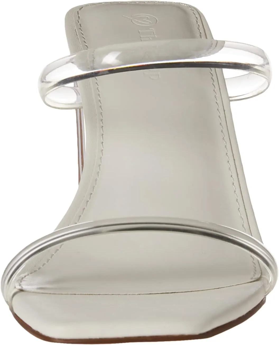 The Drop Women's Avery Square Toe Two Strap High Heeled Sandal