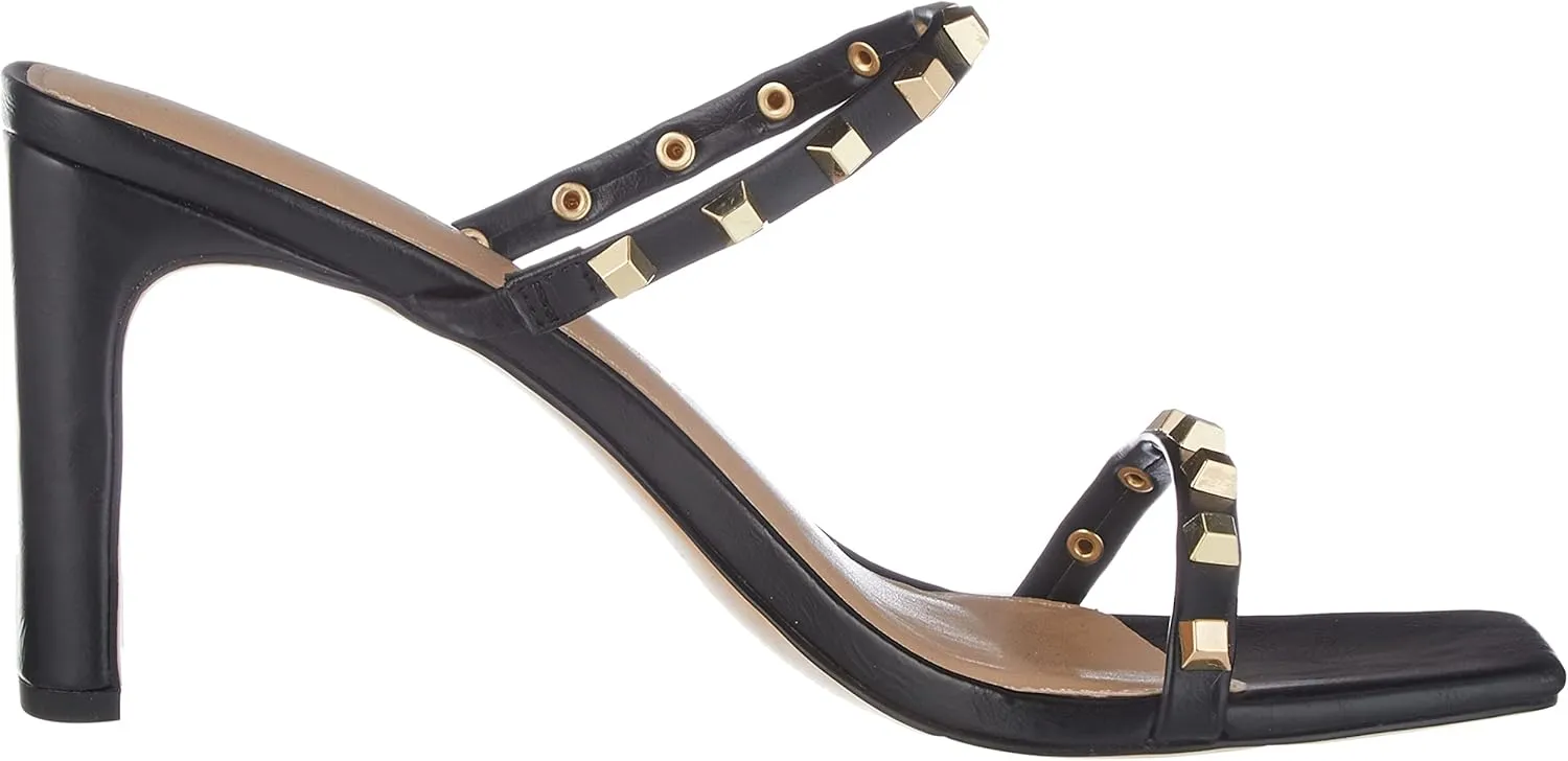 The Drop Women's Avery Square Toe Two Strap High Heeled Sandal