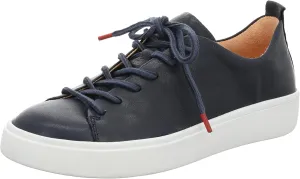 Think! Women's Gring Chrome-Free Tanned Sustainable Interchangeable Footbed Trainers Shoes for Women, Navy 8010, 41.5 EU