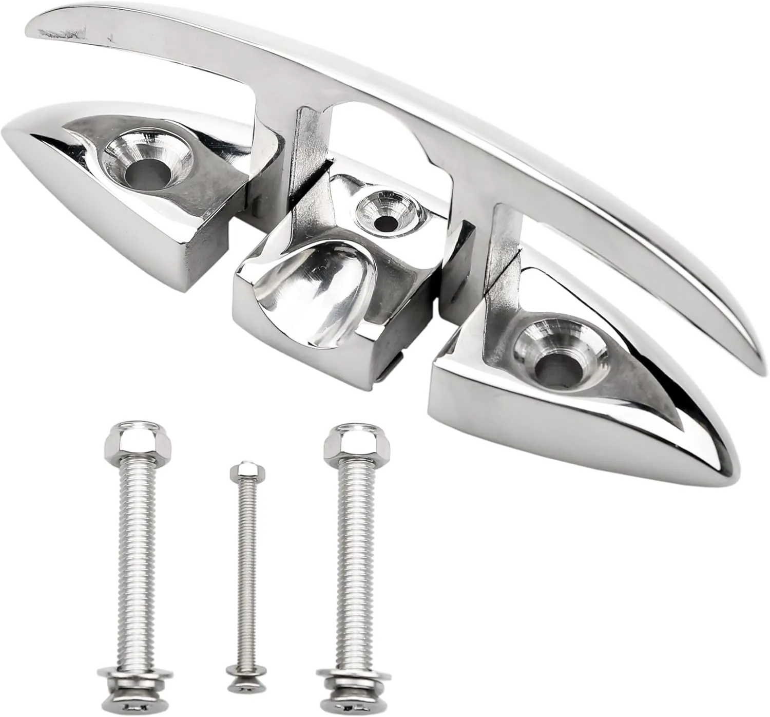 Thorn Boat Folding Cleat,Flip Up 4-1/2" Dock Cleats Marine Stainless Steel