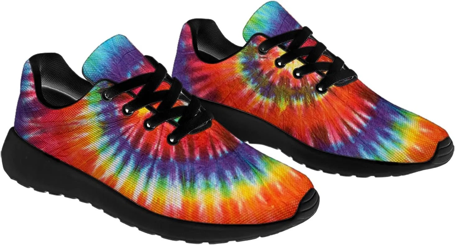 Tie Dye Shoes for Women Men Running Shoes Womens Mens Walking Tennis Sneakers Comfortable Sport Jogging Shoes Gifts