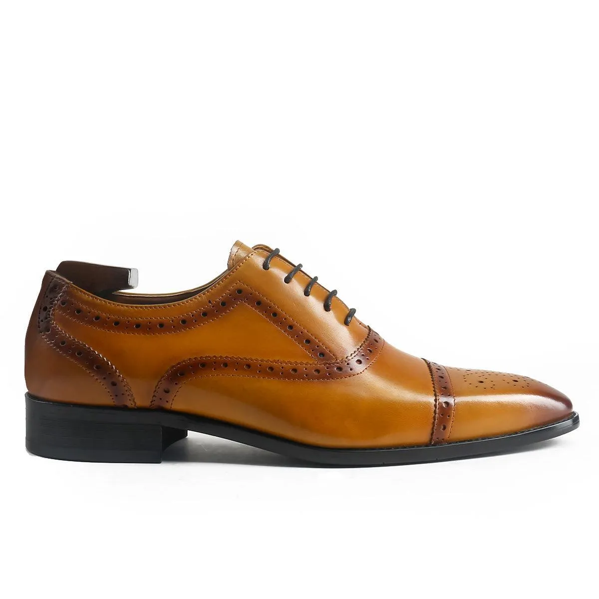 Timeless Caramel Cap Toe Oxford Shoes