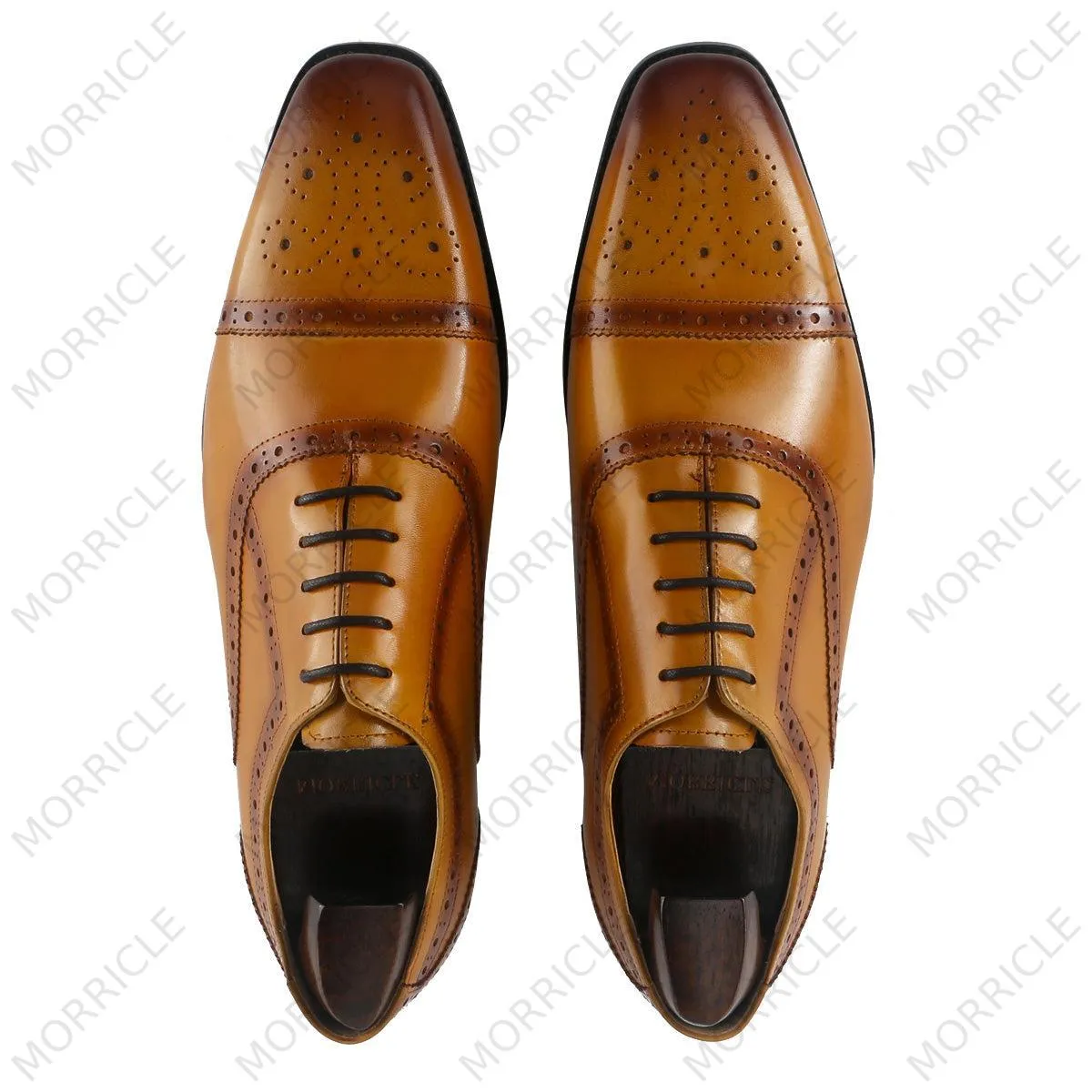 Timeless Caramel Cap Toe Oxford Shoes
