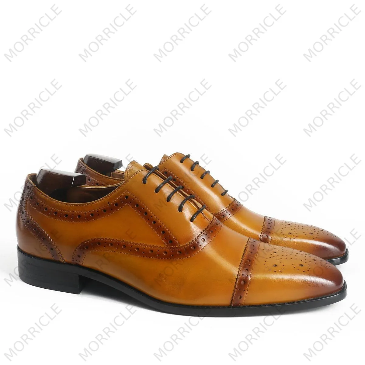 Timeless Caramel Cap Toe Oxford Shoes