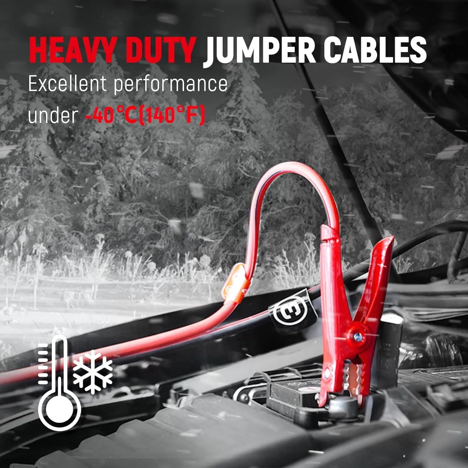 TOPDC 4 Gauge 20 Feet Jumper Cables for Car, SUV and Trucks Battery, Heavy Duty Automotive Booster Cables for Jump Starting Dead or Weak Batteries with Carry Bag(TD-P0420)