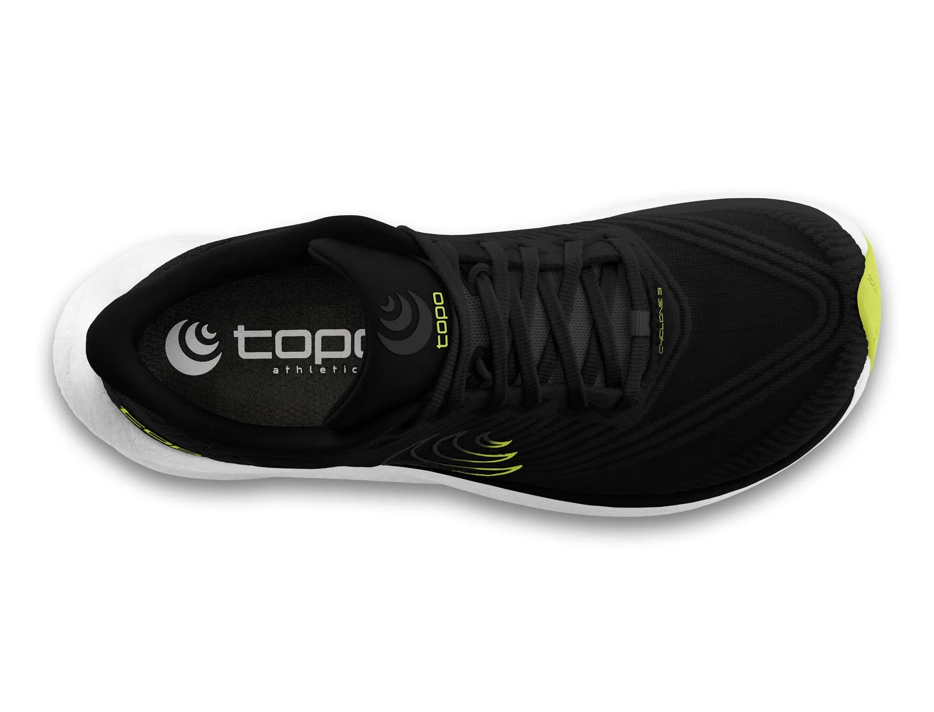 Topo Athletic | Cyclone 3 | Men's | Black/Lime