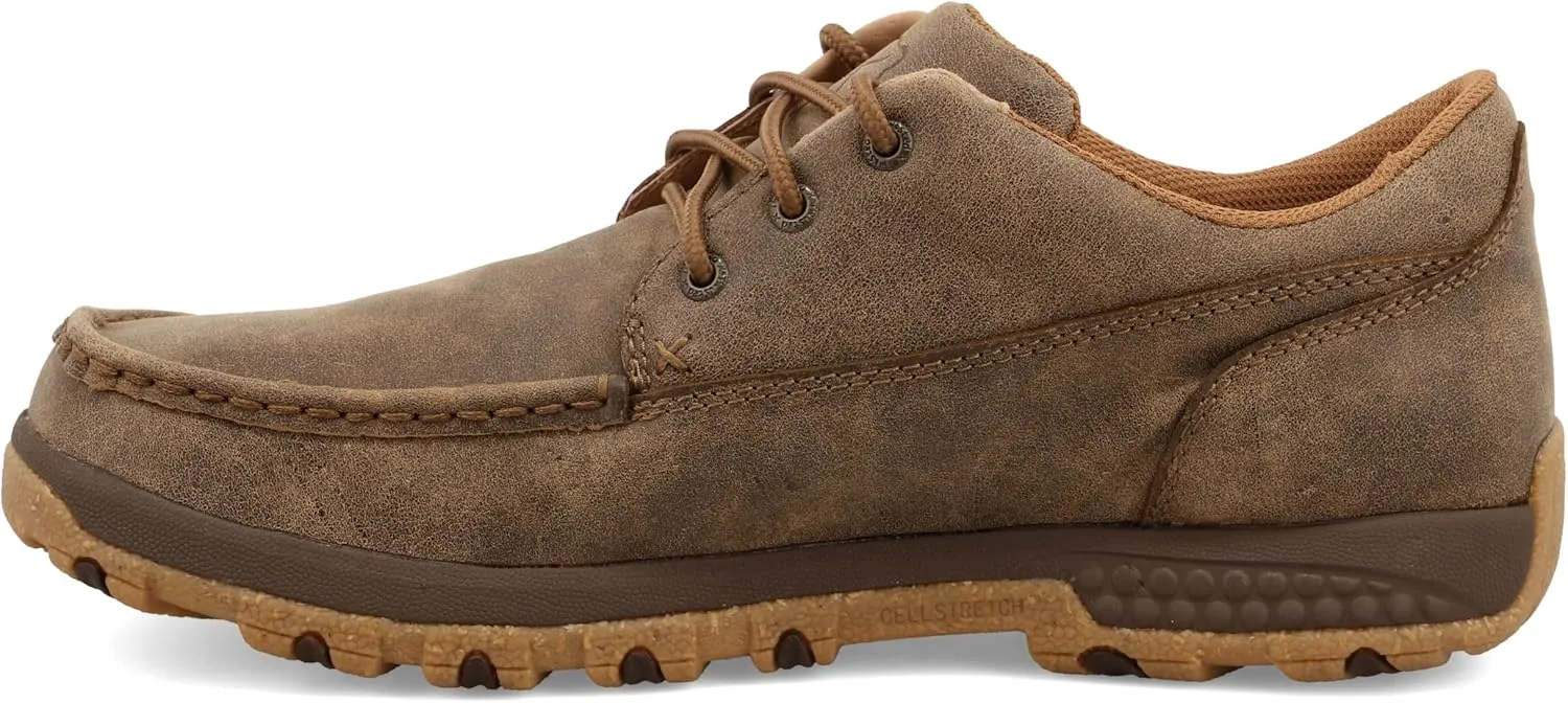 Twisted X Men's Boat Shoe Driving Moc, Moc Toe with CellStretch
