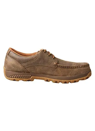 Twisted X Men's CellStretch Mocs Casual Lace-Up Shoes, Bomber Brown, 11 US