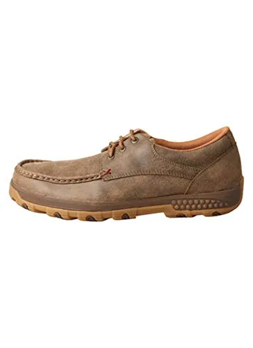 Twisted X Men's CellStretch Mocs Casual Lace-Up Shoes, Bomber Brown, 11 US