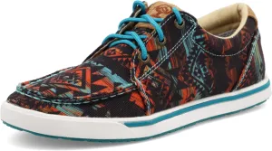 Twisted X Women's Hooey Loper, Moc Toe, Midnight Aztec, 6 M