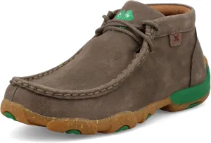 Twisted X Youth 4-H Deep Taupe and Kelly Green Chukka Driving Moc