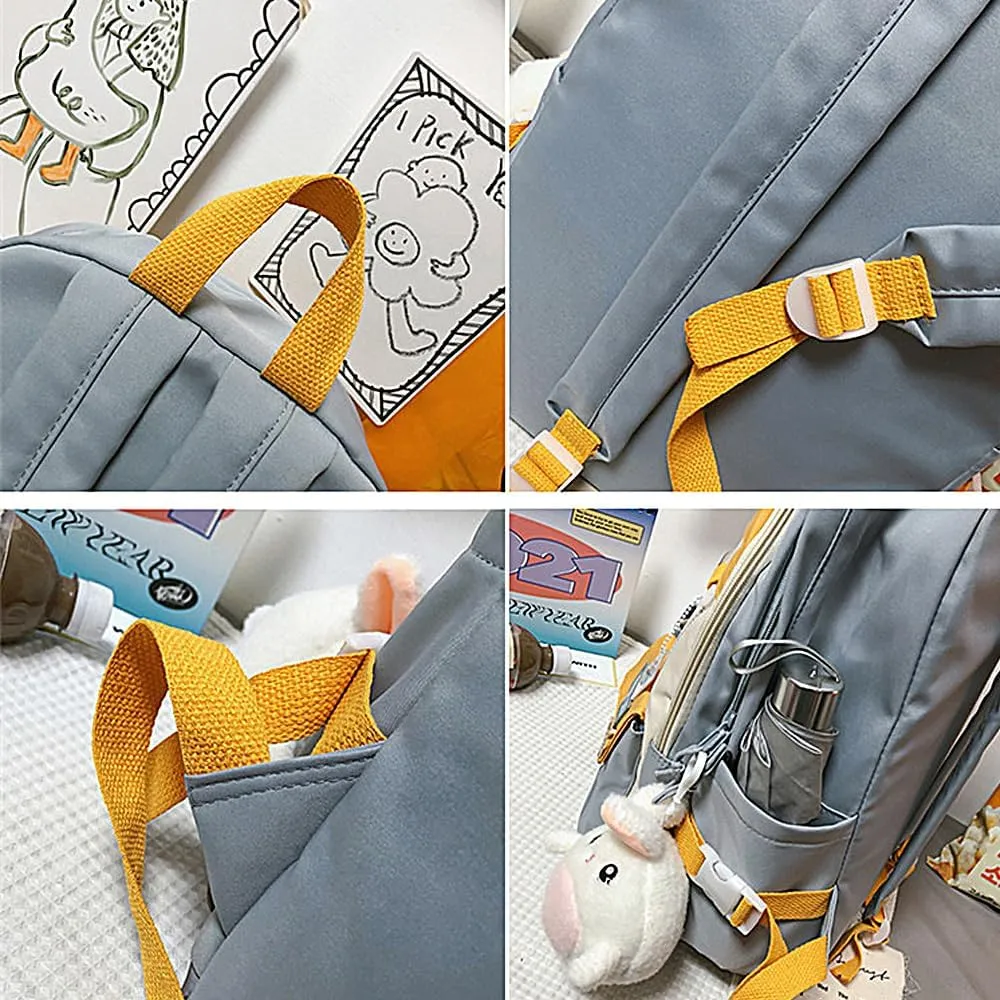 UNICOLD Kawaii Backpack With Cute Accessories Large Capacity Aesthetic Cartoon Bag (Purple)
