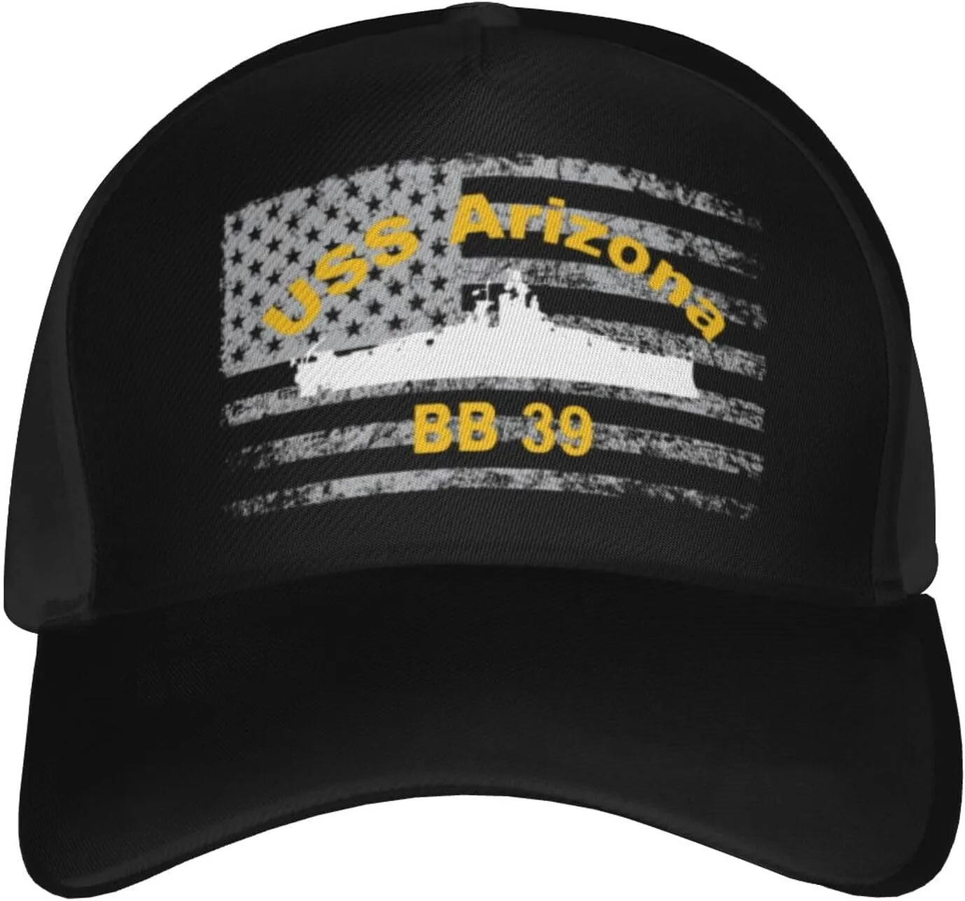 USS Arizona BB-39 Trucker Hat for Men - Outdoors Adjustable Baseball Snapback Cap