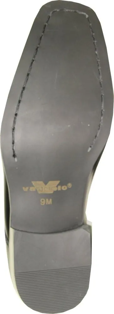 VANGELO Men Tuxedo Shoe TUX-7 Two-Tone Color Fashion Moc Toe with Wrinkle Free Material Black&White Patent