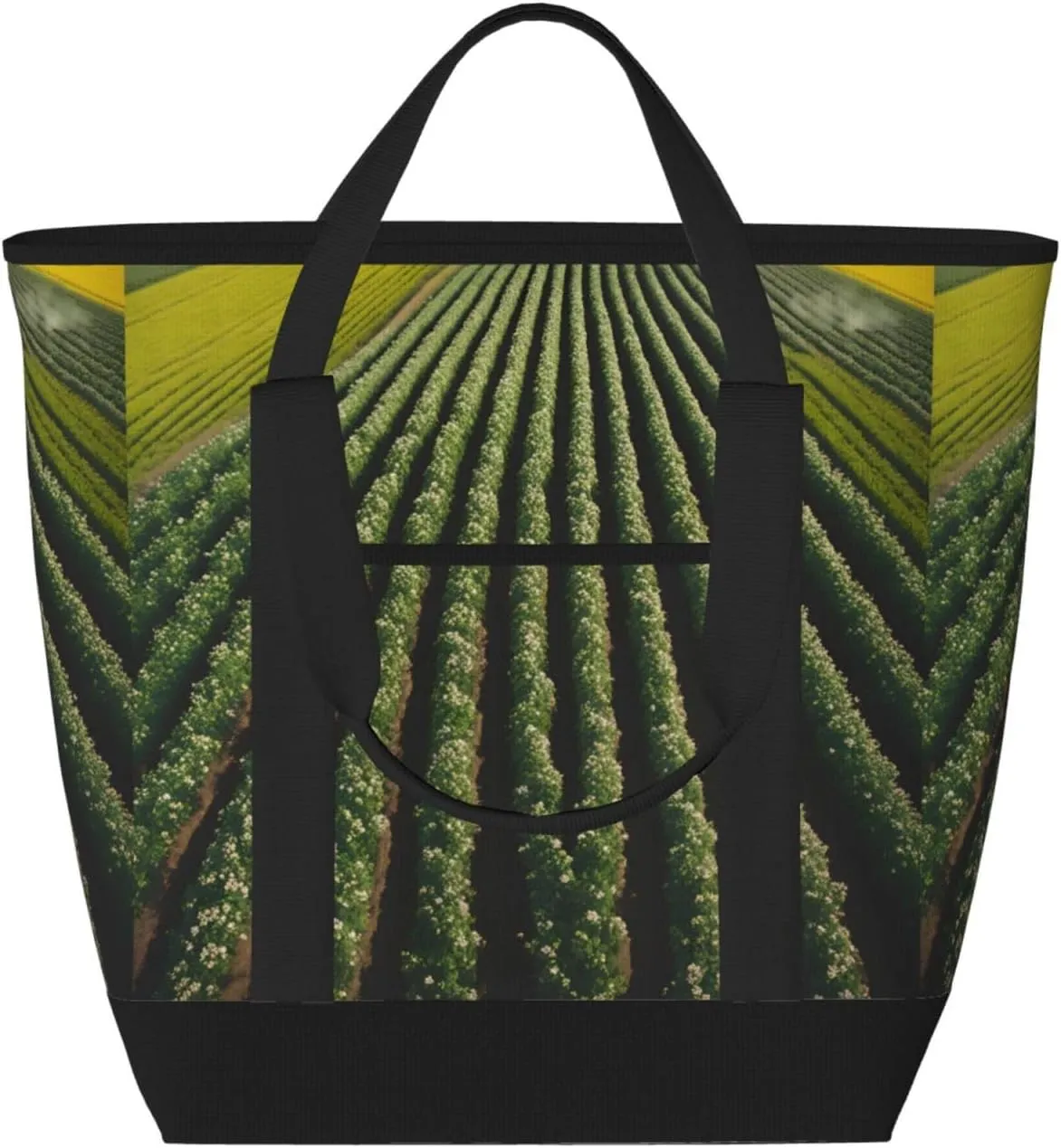 Vast Farmland Large Capacity Insulated Shoulder Bag For Picnic Camping Travel Shopping Food Transportation