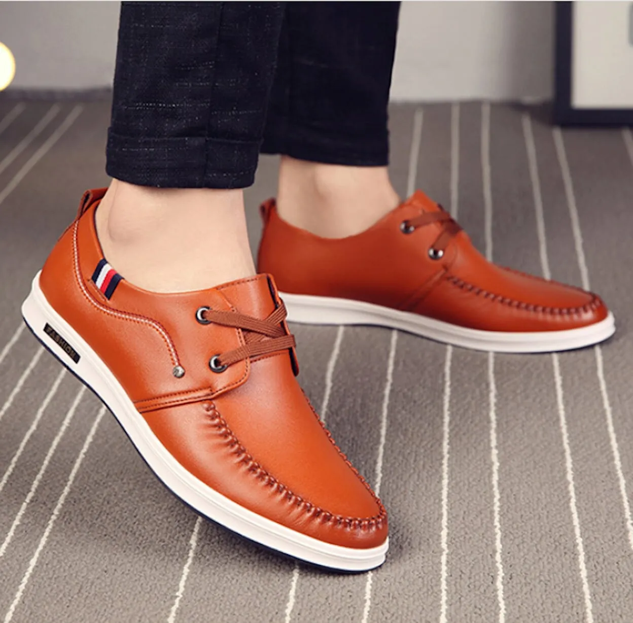 Vegan Leather Boat Shoes for Men