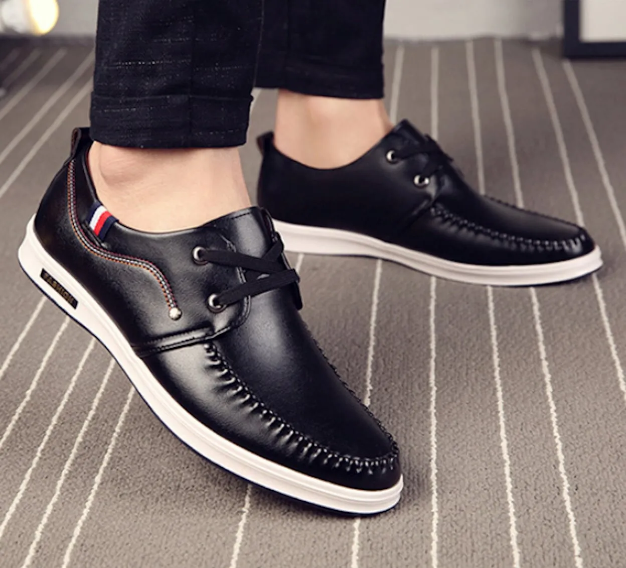 Vegan Leather Boat Shoes for Men