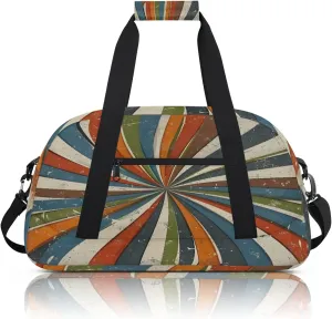 Vintage Pattern Small Gym Bag 18 inch Carry On Duffel Bag for Weekender Travel Sports Workout Yoga Gymnastics Dance Ballet