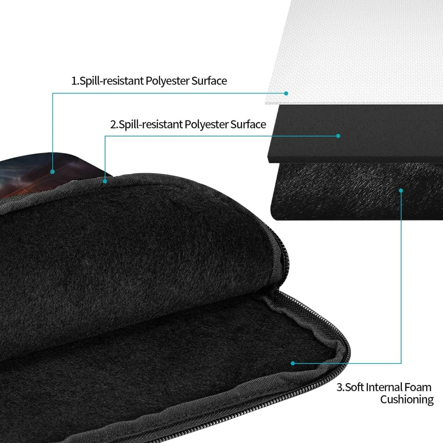 Volcano Eruption Pattern Shockproof Portable Laptop 13 inch Sleeve Bag for Men and Women - Ideal for Business Travel, School, and Daily Use