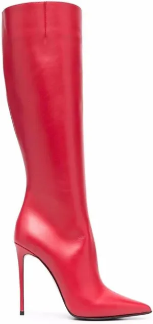 Vujkliy Women's Stiletto 4.7IN Boots Fashion Pointed Toe Sleeves Catwalk High Heel Boots