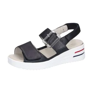 Waldlaufer Wide Fit Velcro Strap Sandal|795006NAV- Sandal