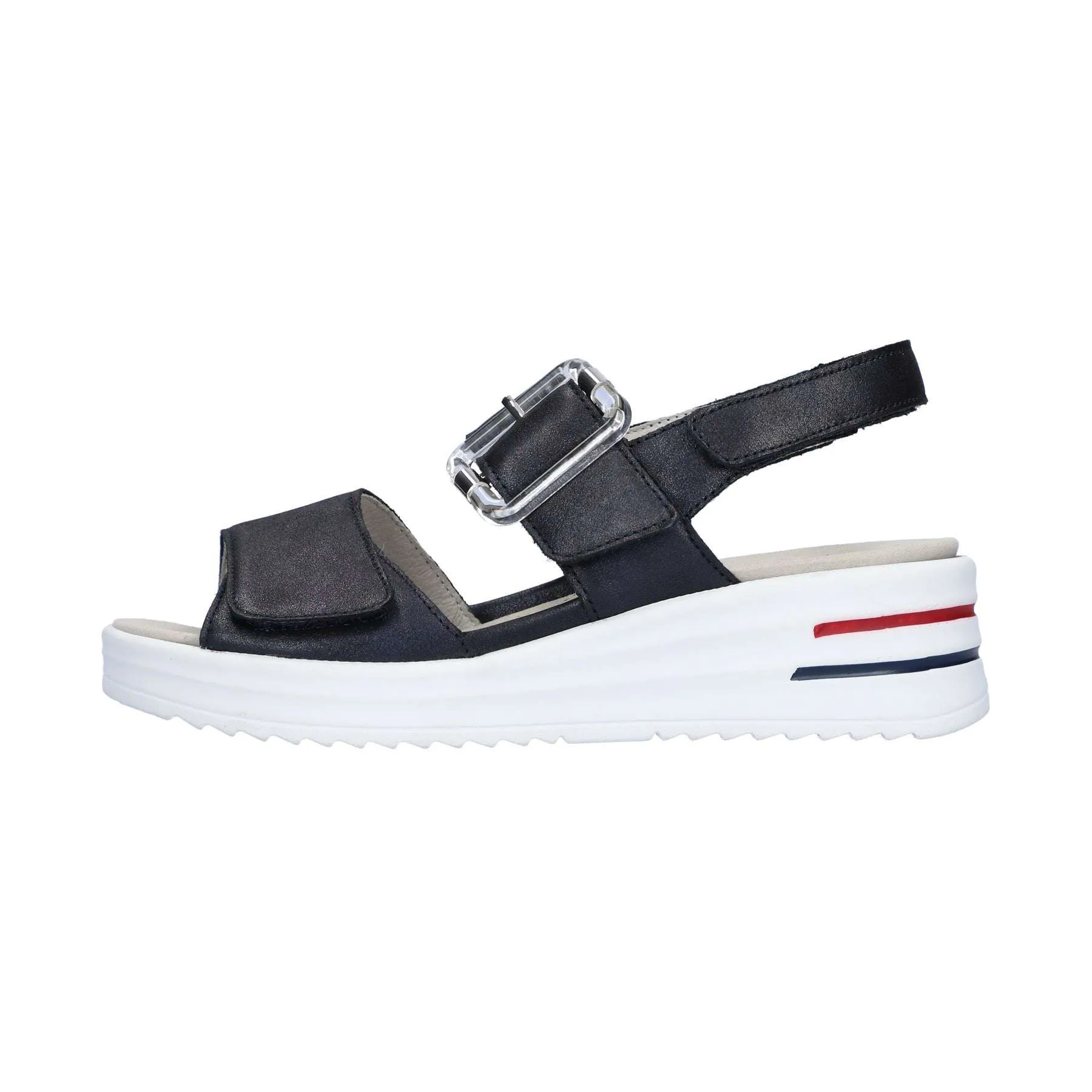 Waldlaufer Wide Fit Velcro Strap Sandal|795006NAV- Sandal